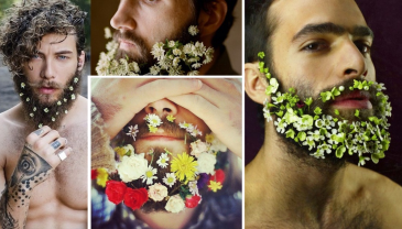 barba uomo fiore